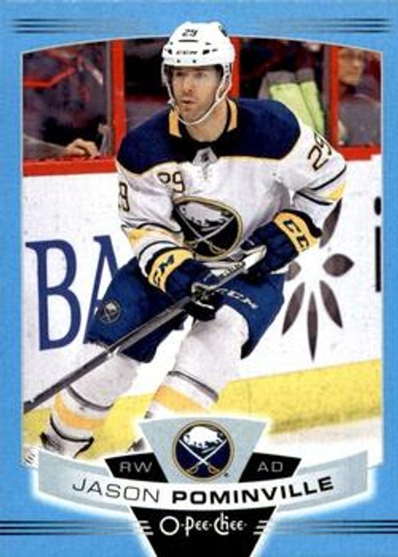 Jason Pominville 2019 O-Pee-Chee #302 Blue Border RAW