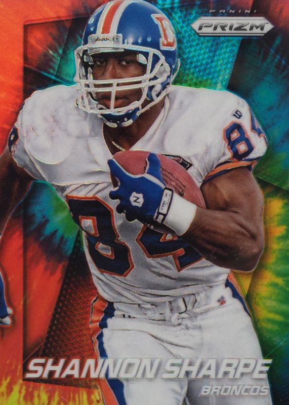 Shannon Sharpe 2014 Prizm #82 Tie-Dye /25 RAW