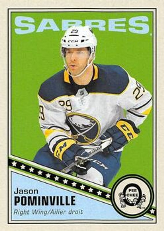Jason Pominville 2019 O-Pee-Chee #302 Retro Blank Back RAW
