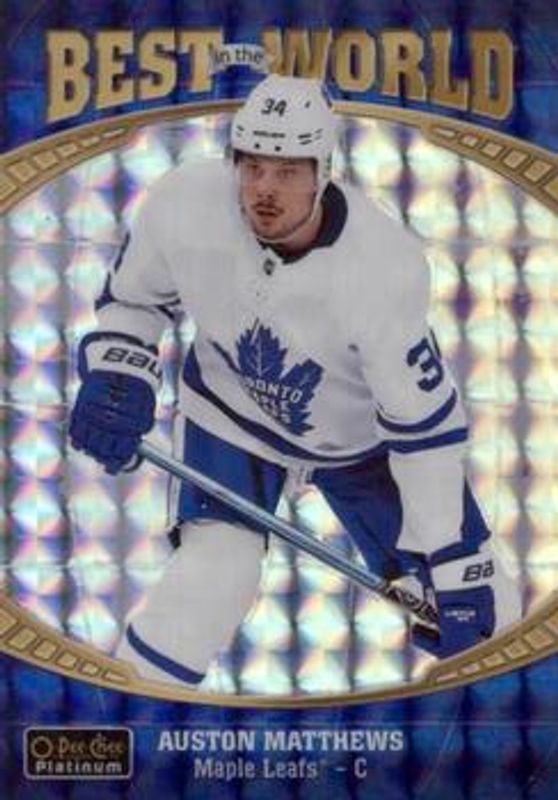 Auston Matthews 2019 O-Pee-Chee Platinum #BW-14 Best In The World Mosaic RAW