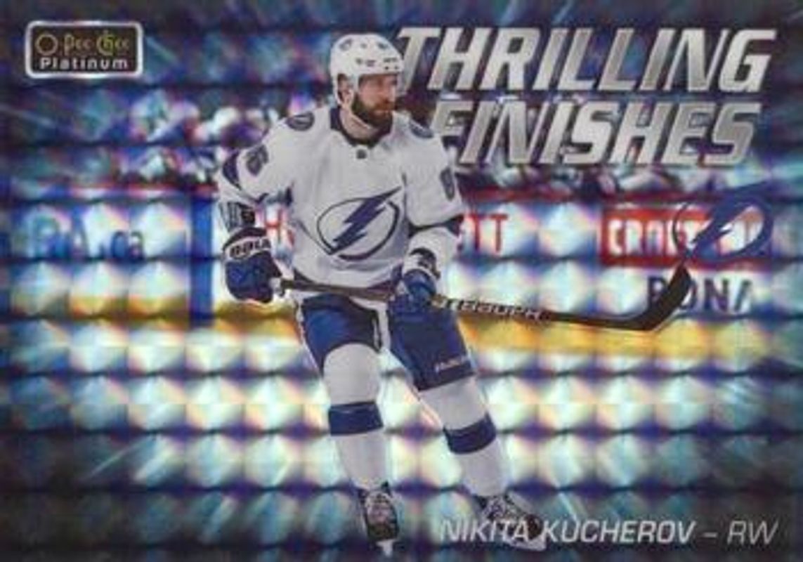 Nikita Kucherov 2019 O-Pee-Chee Platinum #TF-17 Thrilling Finishes Mosaic RAW
