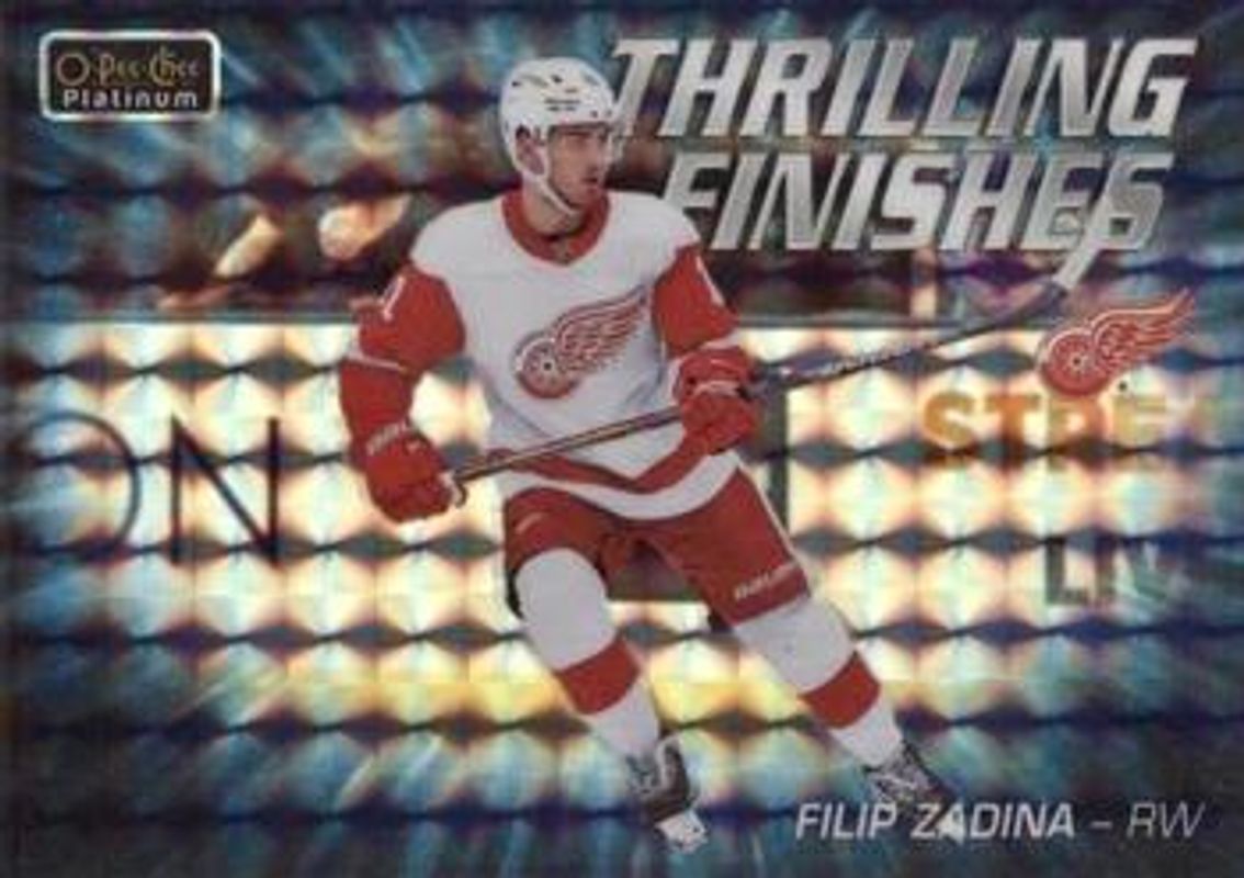 Filip Zadina 2019 O-Pee-Chee Platinum #TF-24 Thrilling Finishes Mosaic Rookie RAW
