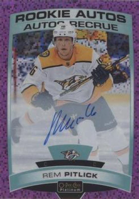 2019 O-Pee-Chee Platinum #R-PI Rookie Autos - Violet Pixels