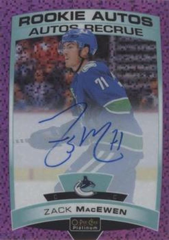 2019 O-Pee-Chee Platinum #R-ZM Rookie Autos - Violet Pixels