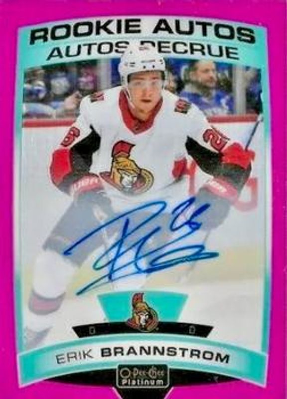 2019 O-Pee-Chee Platinum #R-EB Rookie Autos - Matte Pink /99