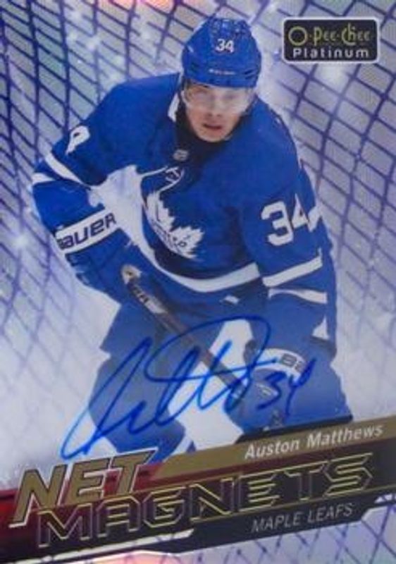 Auston Matthews 2019 O-Pee-Chee Platinum #NM-15 2018-19 O-Pee-Chee Platinum Update I - Rookie Autos /50 RAW