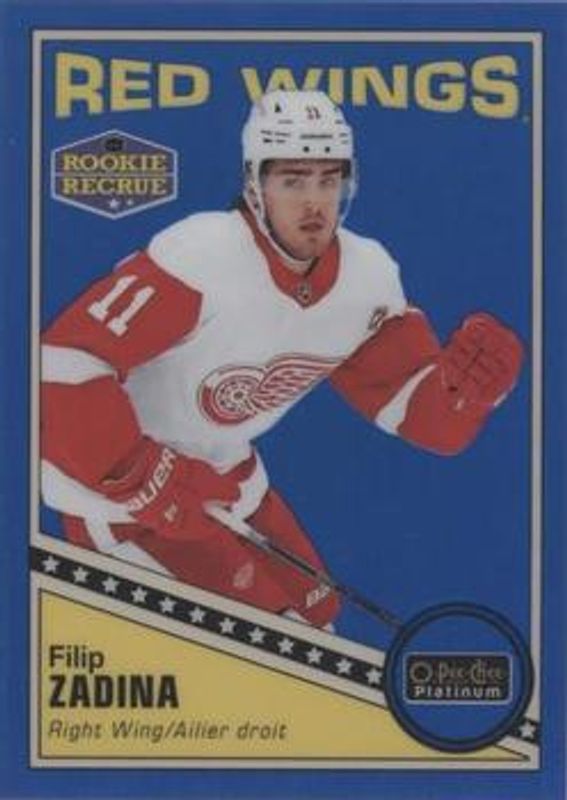 Filip Zadina 2019 O-Pee-Chee Platinum #R-68 Retro Blue - Rainbow /149 Rookie RAW