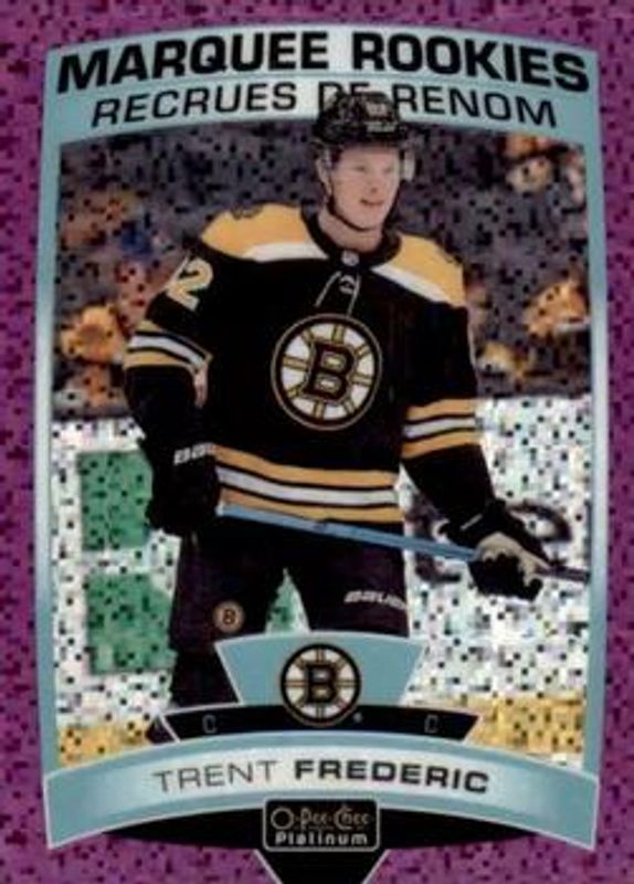 Trent Frederic 2019 O-Pee-Chee Platinum #191 Violet Pixels /399 Rookie RAW