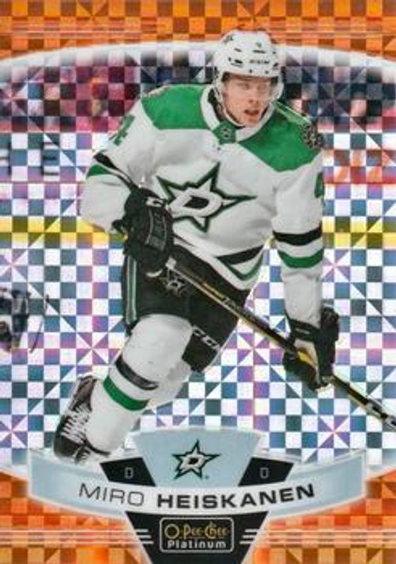 Miro Heiskanen 2019 O-Pee-Chee Platinum #31 Orange Checkers /25 RAW