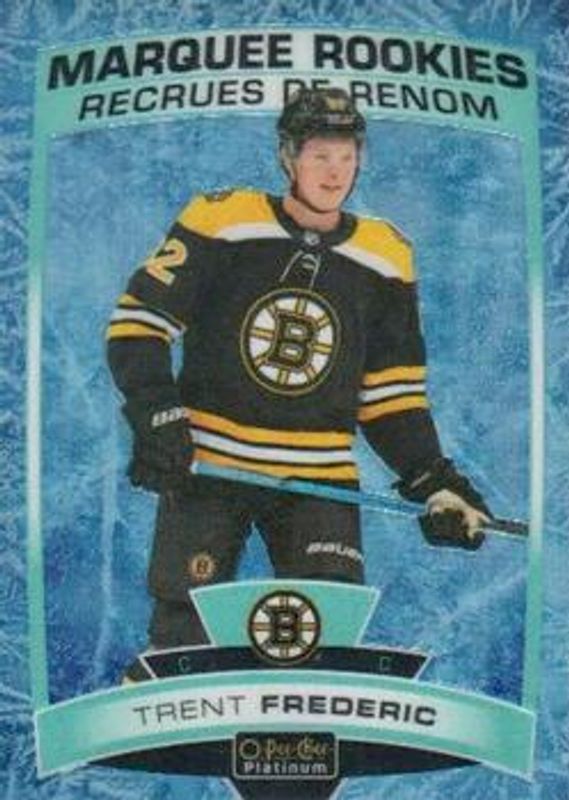 Trent Frederic 2019 O-Pee-Chee Platinum #191 Arctic Freeze /99 Rookie RAW