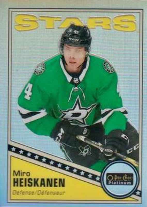 Miro Heiskanen 2019 O-Pee-Chee Platinum #R-43 Retro - Rainbow RAW