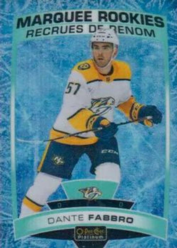 Dante Fabbro 2019 O-Pee-Chee Platinum #183 Arctic Freeze /99 Rookie RAW