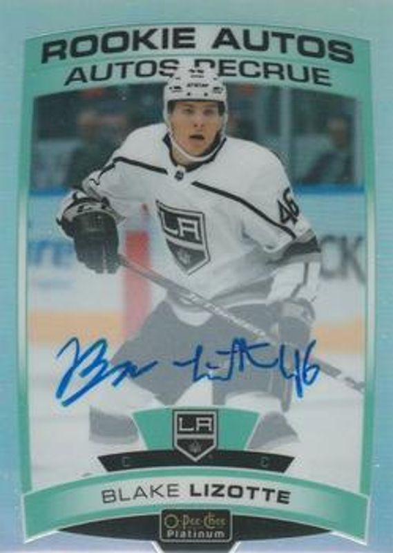 Blake Lizotte 2019 O-Pee-Chee Platinum #R-BL Rookie Autos - Rainbow RAW