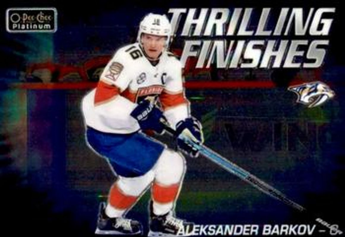 Aleksander Barkov 2019 O-Pee-Chee Platinum #TF-13 Thrilling Finishes RAW