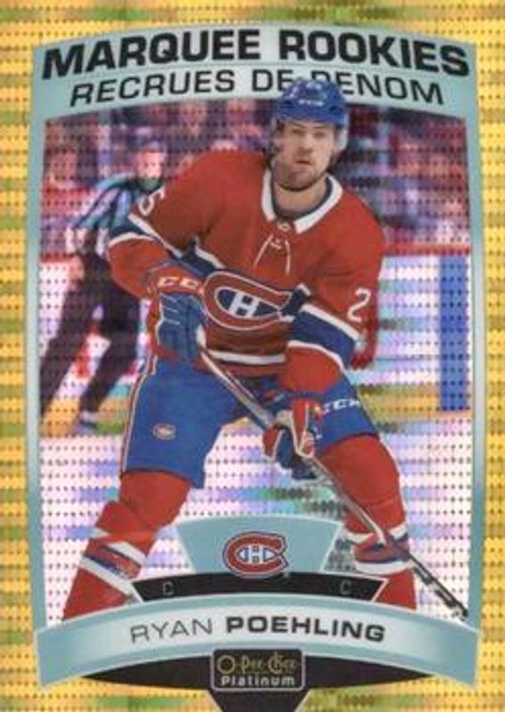 Ryan Poehling 2019 O-Pee-Chee Platinum #197 Seismic Gold /50 Rookie RAW