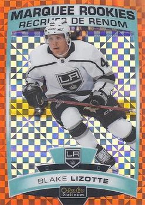 Blake Lizotte 2019 O-Pee-Chee Platinum #174 Orange Checkers /25 Rookie RAW