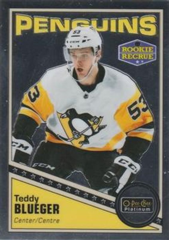 Teddy Blueger 2019 O-Pee-Chee Platinum #R-88 Retro Rookie RAW