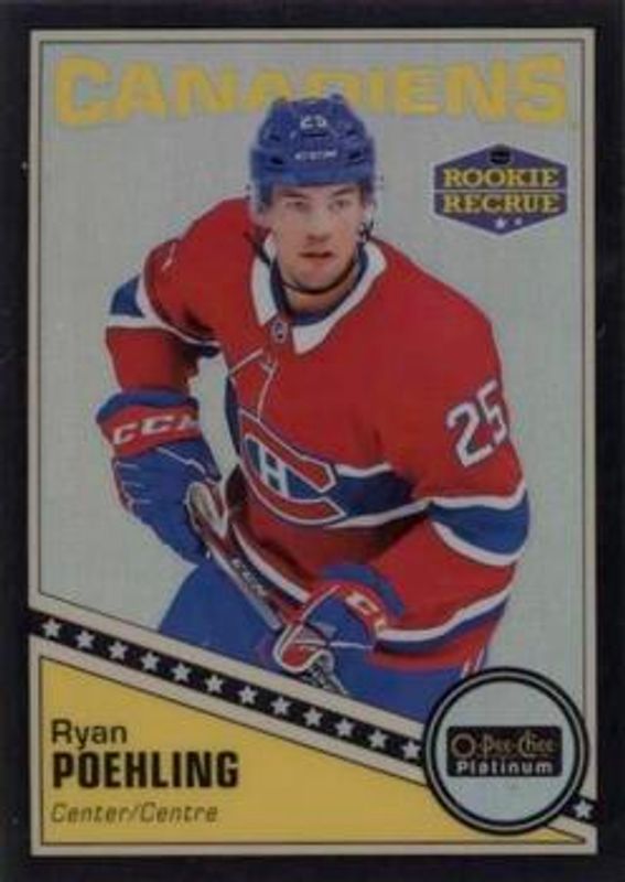 Ryan Poehling 2019 O-Pee-Chee Platinum #R-56 Retro Black Pack Wars Rookie RAW