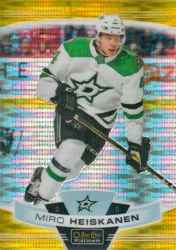 Miro Heiskanen 2019 O-Pee-Chee Platinum #31 Seismic Gold /50 RAW