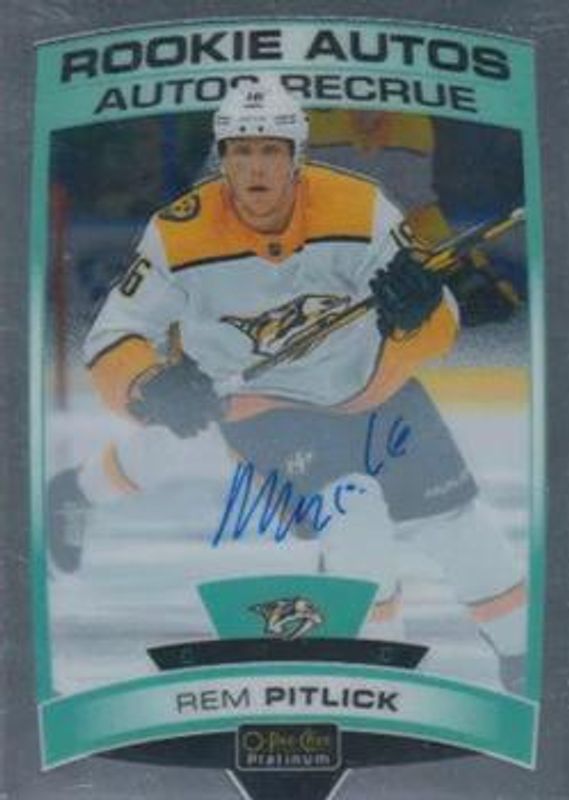 Rem Pitlick 2019 O-Pee-Chee Platinum #R-PI Rookie Autos RAW