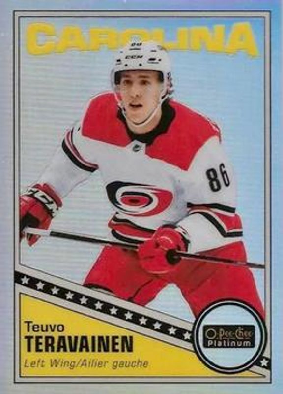 Teuvo Teravainen 2019 O-Pee-Chee Platinum #R-22 Retro - Rainbow RAW