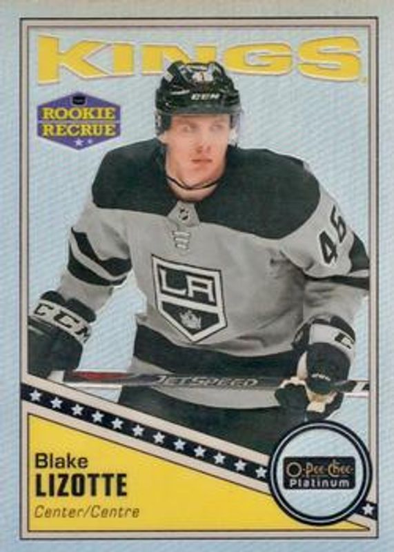 Blake Lizotte 2019 O-Pee-Chee Platinum #R-89 Retro - Rainbow Rookie RAW