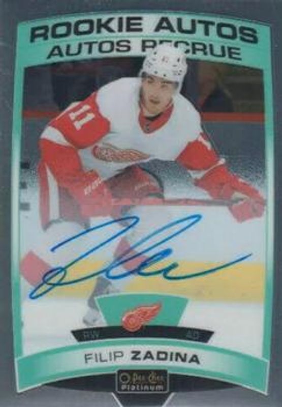 Filip Zadina 2019 O-Pee-Chee Platinum #R-FZ Rookie Autos RAW