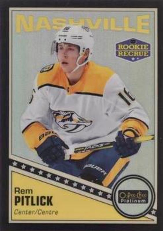 Rem Pitlick 2019 O-Pee-Chee Platinum #R-53 Retro Black Pack Wars Rookie RAW
