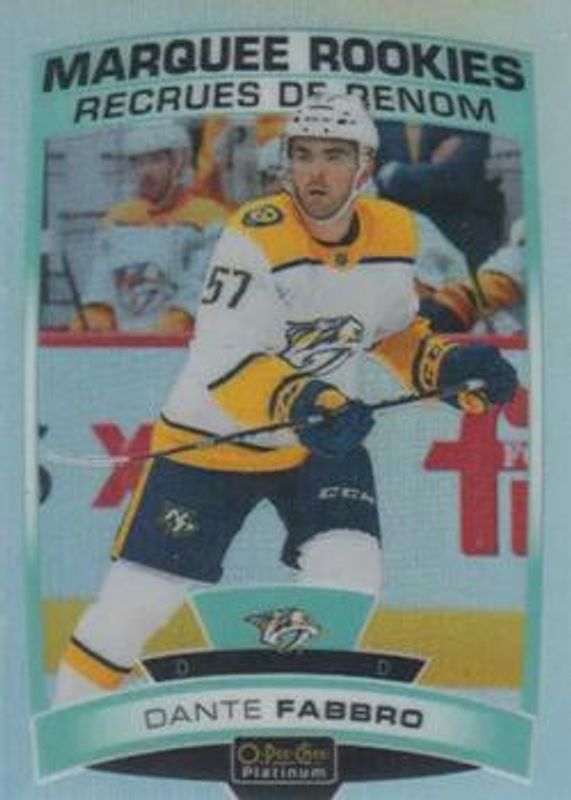 Dante Fabbro 2019 O-Pee-Chee Platinum #183 Rainbow Rookie RAW