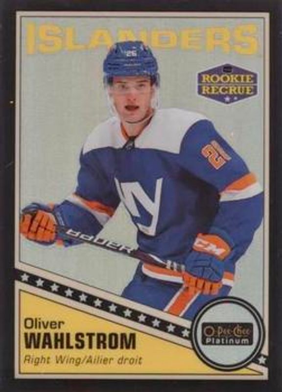Oliver Wahlstrom 2019 O-Pee-Chee Platinum #R-57 Retro Black Pack Wars Rookie RAW