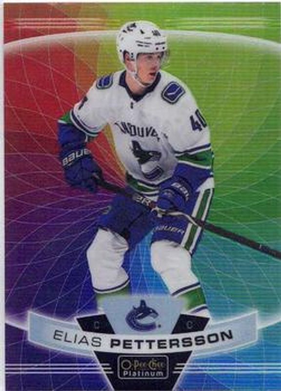 Elias Pettersson 2019 O-Pee-Chee Platinum #129 Rainbow Color Wheel RAW