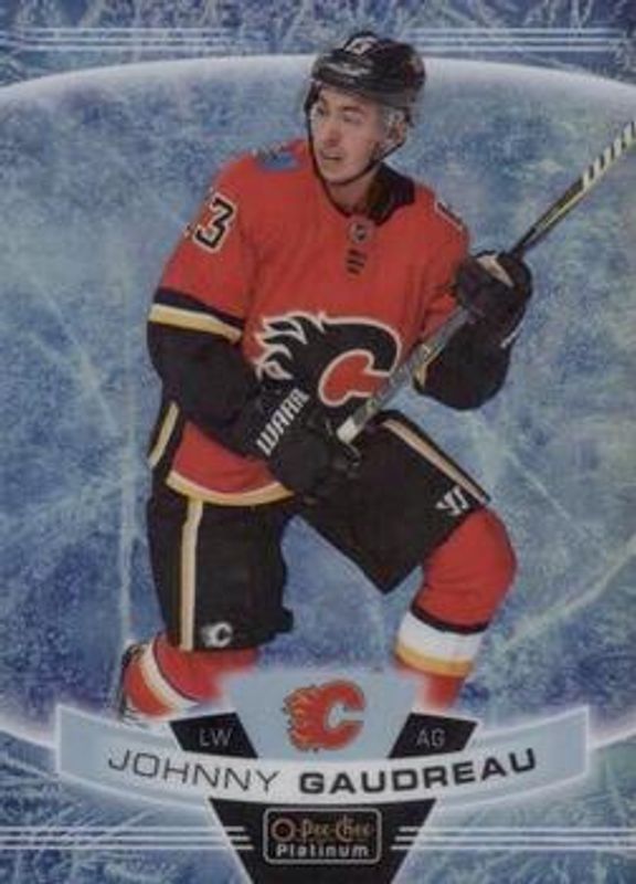 Johnny Gaudreau 2019 O-Pee-Chee Platinum #135 Arctic Freeze /99 RAW
