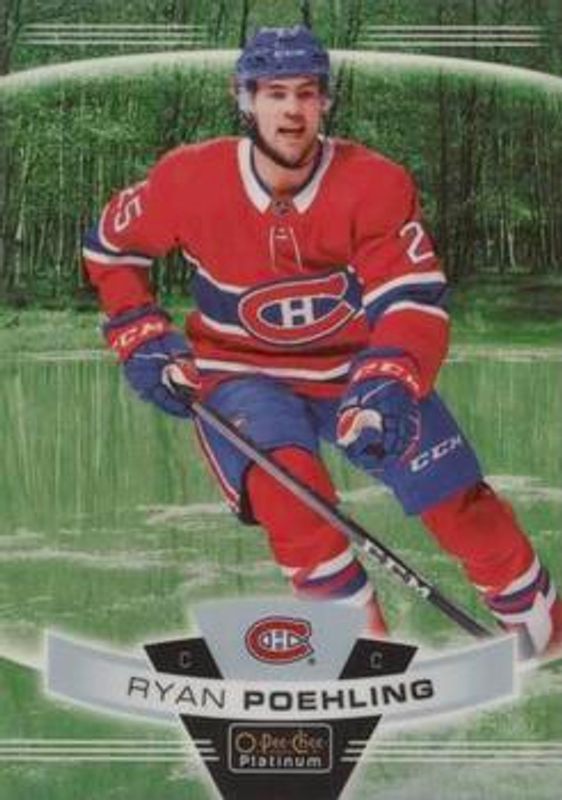 Ryan Poehling 2019 O-Pee-Chee Platinum #197 Pond Hockey Green Rookie RAW