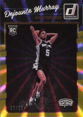 2016 Donruss #173 Yellow Holo Laser /25