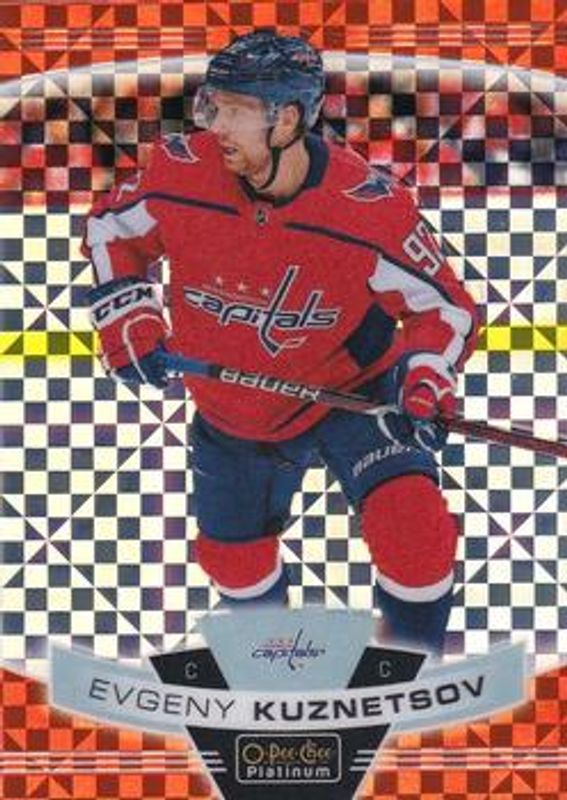 Evgeny Kuznetsov 2019 O-Pee-Chee Platinum #117 Orange Checkers /25 RAW