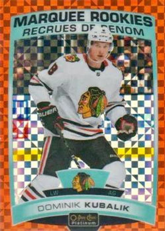 Dominik Kubalik 2019 O-Pee-Chee Platinum #186 Orange Checkers /25 Rookie RAW