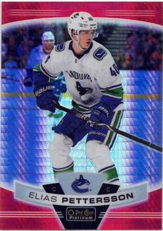 Elias Pettersson 2019 O-Pee-Chee Platinum #129 Red Prism /199 RAW