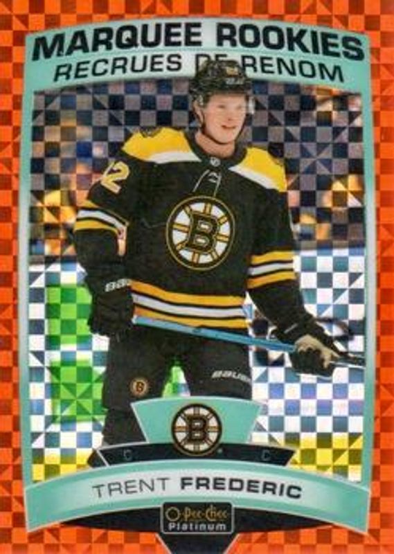 Trent Frederic 2019 O-Pee-Chee Platinum #191 Orange Checkers /25 Rookie RAW