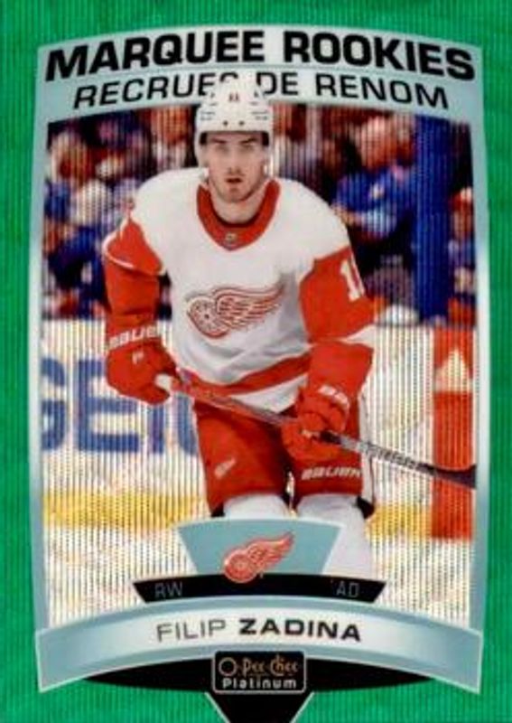 Filip Zadina 2019 O-Pee-Chee Platinum #173 Emerald Surge /10 Rookie RAW