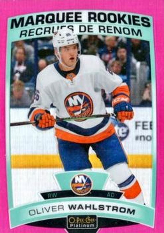 Oliver Wahlstrom 2019 O-Pee-Chee Platinum #176 Matte Pink Rookie RAW