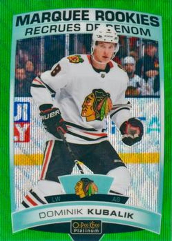 Dominik Kubalik 2019 O-Pee-Chee Platinum #186 Emerald Surge /10 Rookie RAW