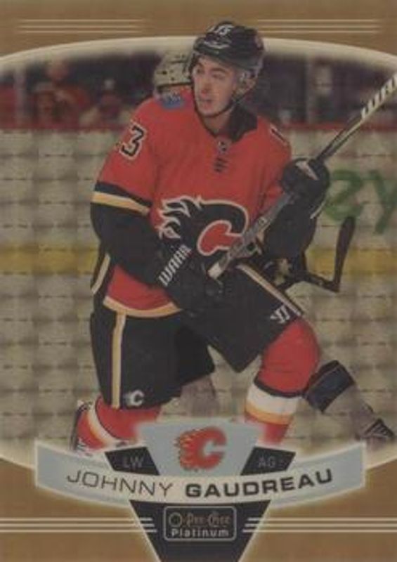 Johnny Gaudreau 2019 O-Pee-Chee Platinum #135 Golden Treasures /1 RAW