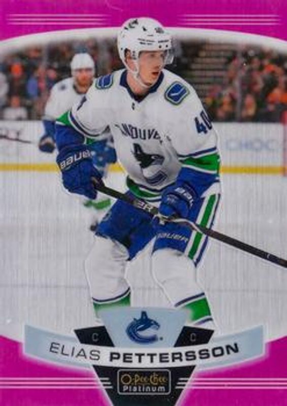 Elias Pettersson 2019 O-Pee-Chee Platinum #129 Matte Pink RAW