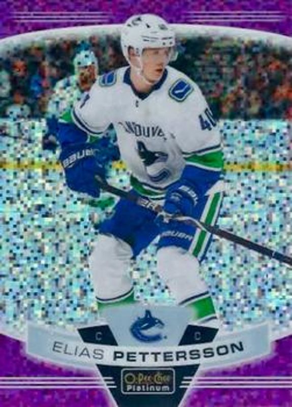 Elias Pettersson 2019 O-Pee-Chee Platinum #129 Violet Pixels /399 RAW