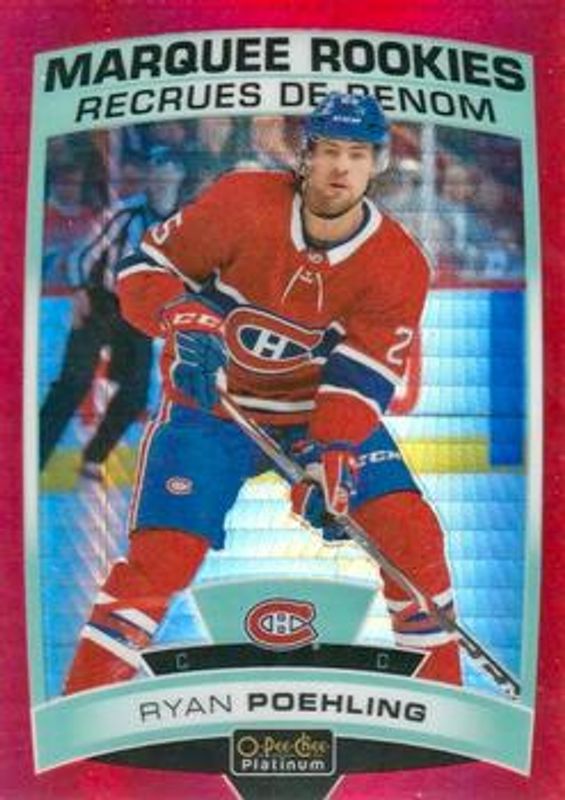 Ryan Poehling 2019 O-Pee-Chee Platinum #197 Red Prism /199 Rookie RAW