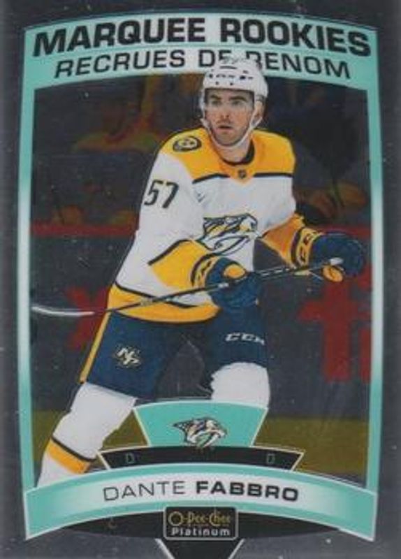 Dante Fabbro 2019 O-Pee-Chee Platinum #183 Base Rookie RAW