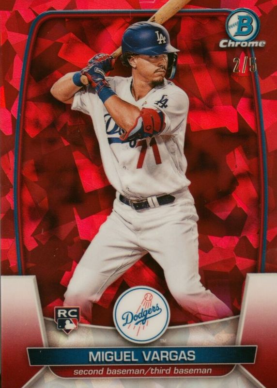 Miguel Vargas 2023 Bowman Chrome Sapphire Edition #40 Red /5 Rookie RAW