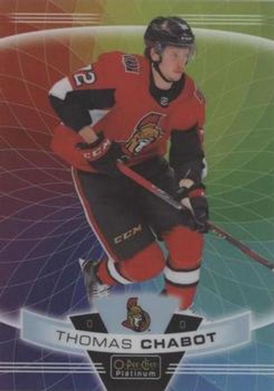 Thomas Chabot 2019 O-Pee-Chee Platinum #142 Rainbow Color Wheel RAW