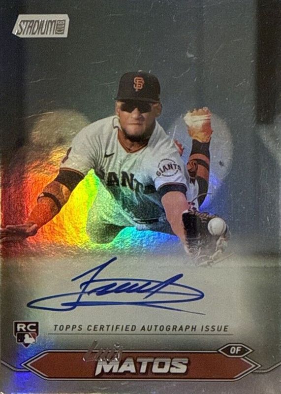 Luis Matos 2024 Stadium Club #SCBA-LM Autographs - Rainbow Foilboard /10 Rookie PSA 10