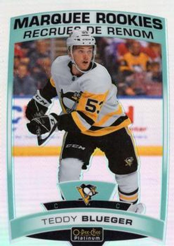 Teddy Blueger 2019 O-Pee-Chee Platinum #156 Rainbow Rookie RAW